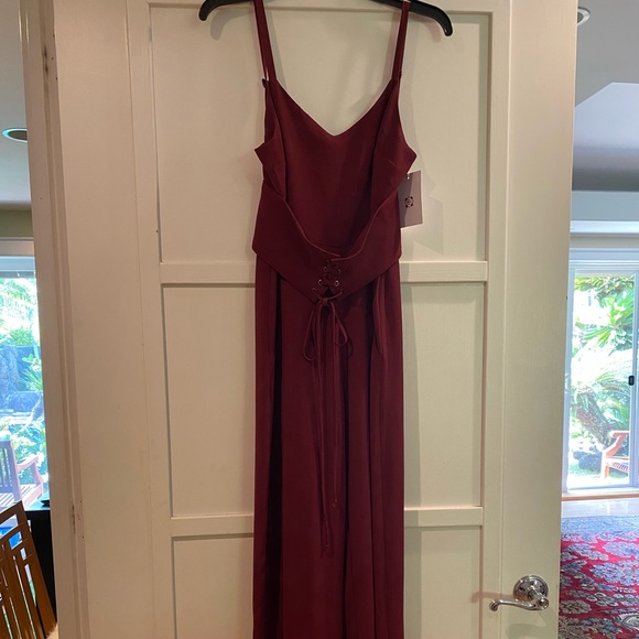 NWT WAYF Plum Corset Jumpsuit - Picture 4 of 9